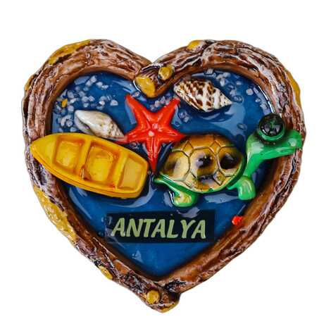Antalya Temalı Şeffaf Polyester Tabak Magnet - 12