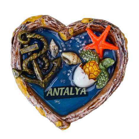 Antalya Temalı Şeffaf Polyester Tabak Magnet - 11