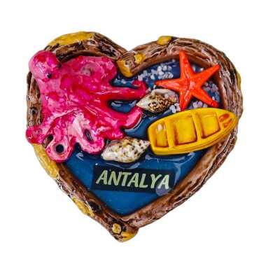 Antalya Temalı Şeffaf Polyester Tabak Magnet - 9