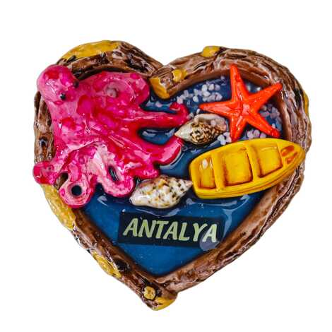 Antalya Temalı Şeffaf Polyester Tabak Magnet - 9