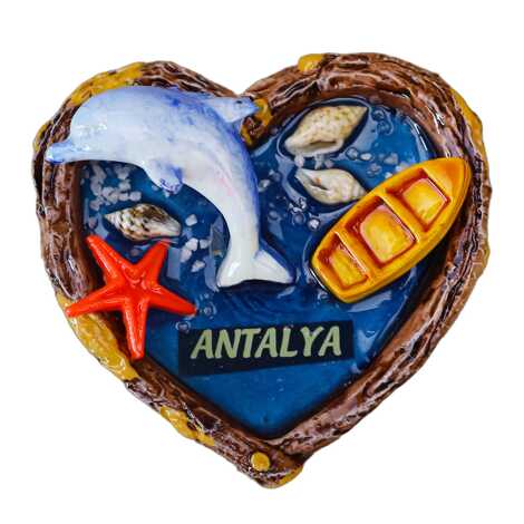 Antalya Temalı Şeffaf Polyester Tabak Magnet - 8