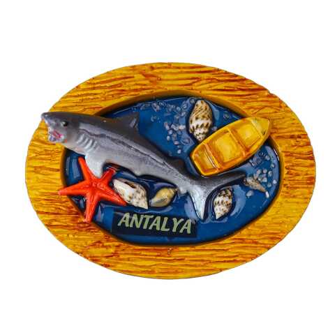 Antalya Temalı Şeffaf Polyester Tabak Magnet - 7