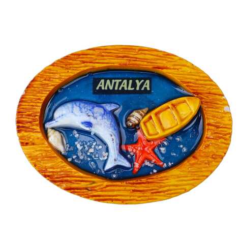 Antalya Temalı Şeffaf Polyester Tabak Magnet - 5