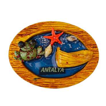 Antalya Temalı Şeffaf Polyester Tabak Magnet - 4