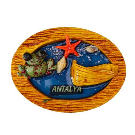 Antalya Temalı Şeffaf Polyester Tabak Magnet - 4