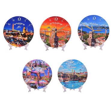 Toptan Antalya Temalı Seramik Saat 20 cm - 2