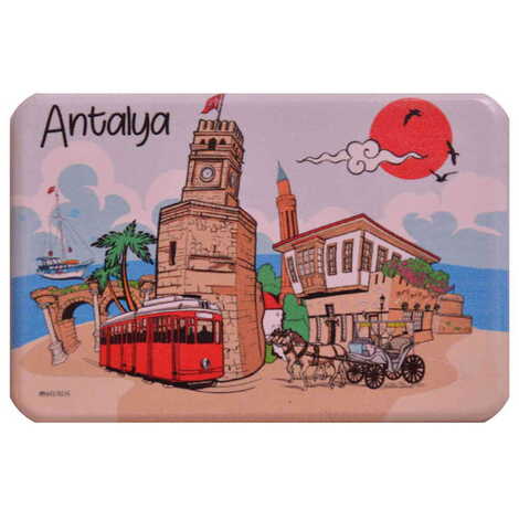 Toptan Antalya Temalı Uv Baskılı Magnet 80x50 mm - 7