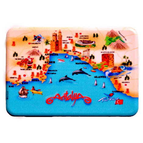 Toptan Antalya Temalı Uv Baskılı Magnet 80x50 mm - 15