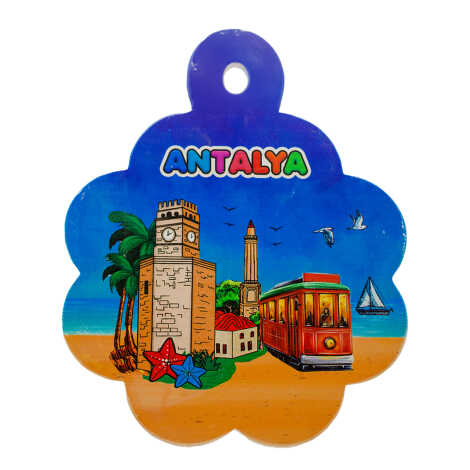 Antalya Temalı Uv Baskılı Papatya Askılı Nihale - 2