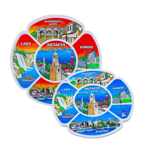 Antalya Temalı Uv Baskılı Polyester Tabak 15 Cm - 2