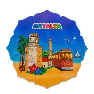 Antalya Temalı Uv Baskılı Yıldız Yöresel Nihale
