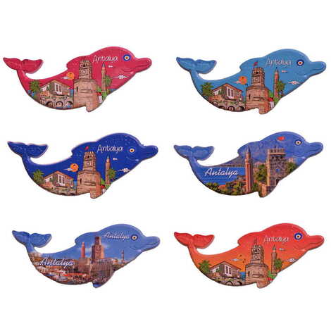 Toptan Antalya Temalı Myros Uv Yunus Şeki̇lli̇ Magnet 110*50 Mm - 3