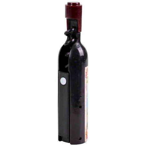 Antalya Themed Bottle Shaped Metal Wine Bottle Corkscrew Opener-Magnetic 115x25x25 mm