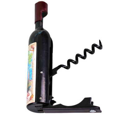 Antalya Themed Bottle Shaped Metal Wine Bottle Corkscrew Opener-Magnetic 115x25x25 mm - Thumbnail