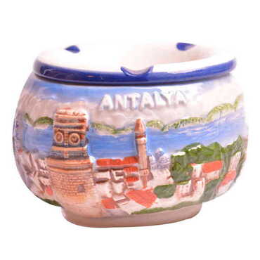 Myros - Antalya Themed Ceramic Ashtray