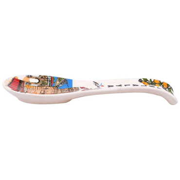 Antalya Themed Ceramic Serigraphy Printed Spoon Rests - Thumbnail