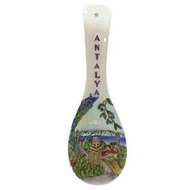 Myros - Antalya Themed Ceramic Spoon Rest