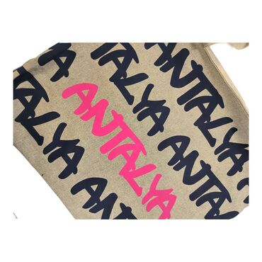 Antalya Themed Classic Beach Bag - Thumbnail