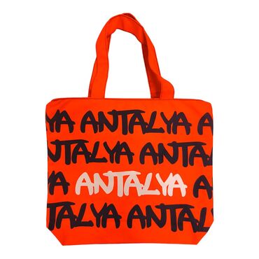 Antalya Themed Classic Beach Bag - Thumbnail