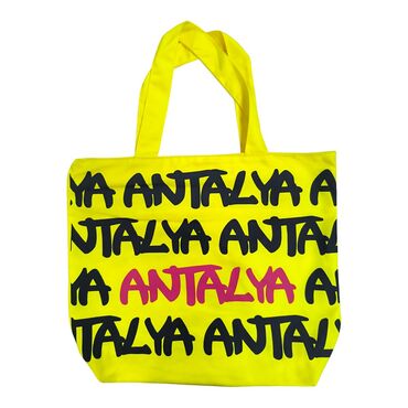 Antalya Themed Classic Beach Bag - Thumbnail