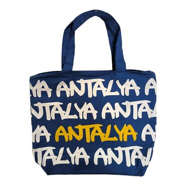 Antalya Themed Classic Beach Bag - Thumbnail