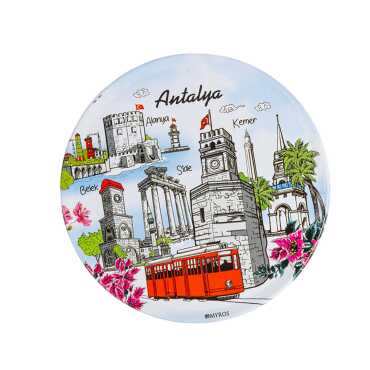 Antalya Themed Customised Metal Tin Coaster 90 mm - 4