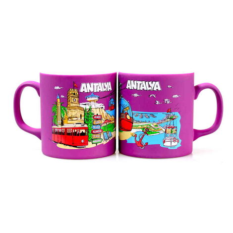 Antalya Themed Customised Serigraphy Printed Ceramic Mug 82x90 mm