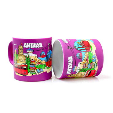 Antalya Themed Customised Serigraphy Printed Ceramic Mug 82x90 mm - Thumbnail