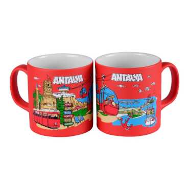 Antalya Themed Customised Serigraphy Printed Ceramic Mug 82x90 mm - 4