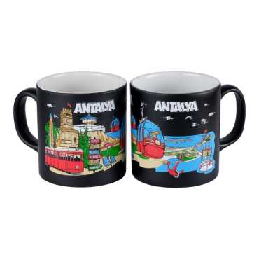 Antalya Themed Customised Serigraphy Printed Ceramic Mug 82x90 mm - 6