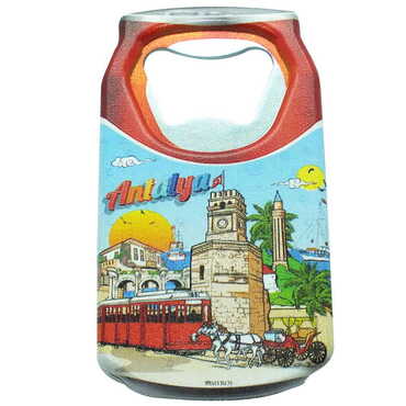 Antalya Themed Customised UV Printed Coca Cola Bottle Shape Plastic Base Bottle Opener 43x80 mm - 9