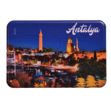 Antalya Themed Customised UV Printed Plastic Base Rectangle Fridge Magnet 80x50 mm