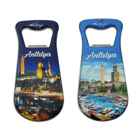 Antalya Themed Customizable Metal Magnetic Bottle Opener 95x42 mm - 3