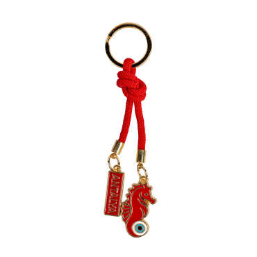 Antalya Themed Evil Eye Keychain Gold Collection - 10