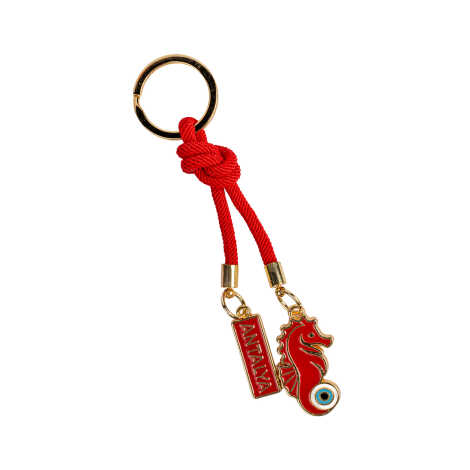 Antalya Themed Evil Eye Keychain Gold Collection - 18
