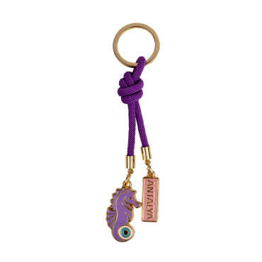 Antalya Themed Evil Eye Keychain Gold Collection - 4