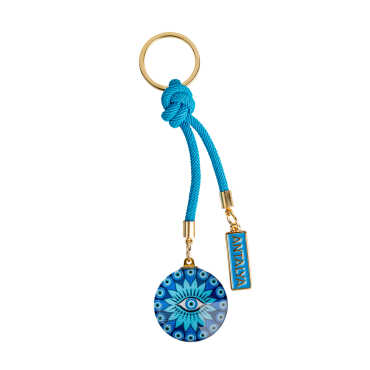 Antalya Themed Evil Eye Keychain Gold Collection - 2