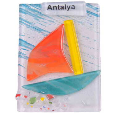 Myros - Antalya Themed Glass Fridge Magnet