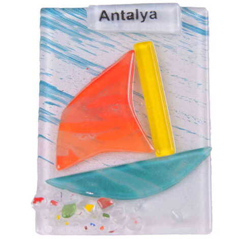 Antalya Themed Glass Fridge Magnet