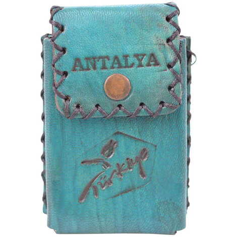 Antalya Themed Leather Cigarette Case