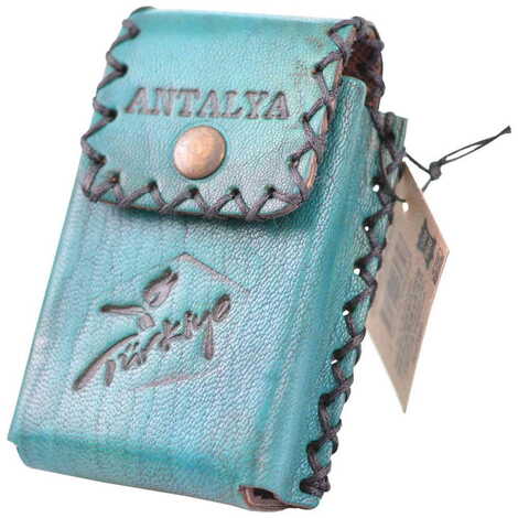 Antalya Themed Leather Cigarette Case