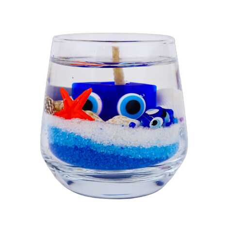 Antalya Themed Medium Round Glass Cup Gel Candle - 2
