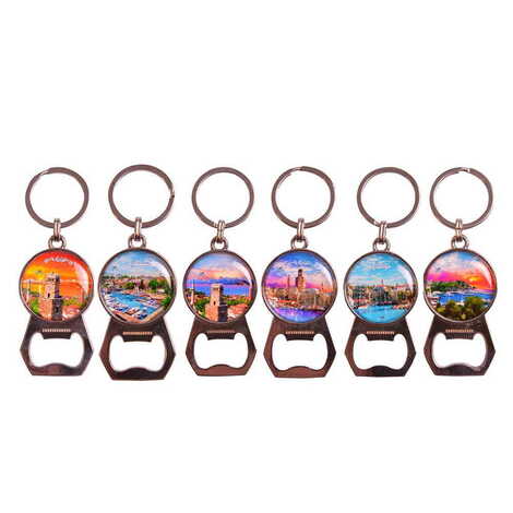 Antalya Themed Metal Keychain With Opener 35x120 mm - 2