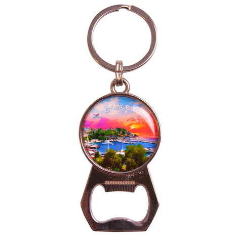 Antalya Themed Metal Keychain With Opener 35x120 mm - 4