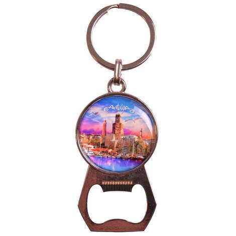 Antalya Themed Metal Keychain With Opener 35x120 mm - 6