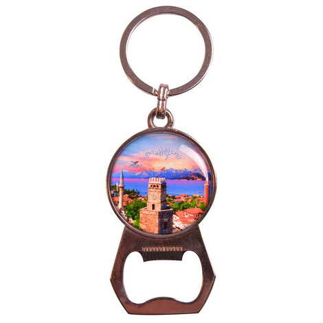 Antalya Themed Metal Keychain With Opener 35x120 mm - 7