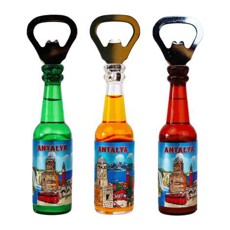 Antalya Themed Metallic Bottle Opener Refrigerator Magnet - 2