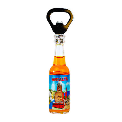 Antalya Themed Metallic Bottle Opener Refrigerator Magnet - 4