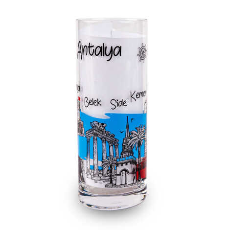 Antalya Themed Myros Printed Rakı Glass - 1