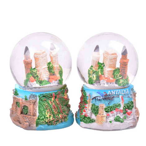 Antalya Themed Polyester Snow Globe 45 mm